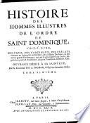 Histoire Des Hommes Illustres De L'Ordre De Saint Dominique