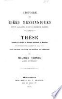 Histoire des idées messianiques depuis Alexandre jusqu'à l'empereur Hadrien