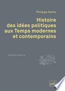 Histoire des idées politiques aux Temps modernes et contemporains
