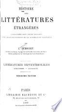 Histoire des littératures étrangères considérées dans leurs rapports avec le développement de la littérature française. Littératures septentrionales. Angleterre-Allemagne