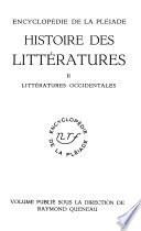 Histoire des littératures: Littératures occidentales