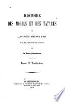 Histoire des Mogols et des Tatares: Traduction
