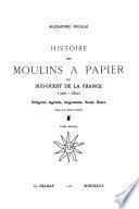 Histoire des moulins à papier du sud-ouest de la France, 1300-1800