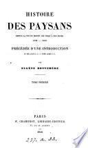 Histoire des paysans ... 1200-1850