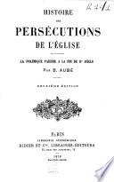 Histoire des persécutions de l'église