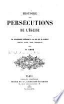 Histoire des persécutions de l'église