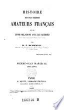 Histoire des plus célèbres amateurs français et de leurs relations avec les artistes
