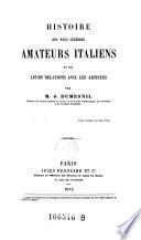 Histoire des plus célèbres amateurs français et de leurs relations avec les artistes