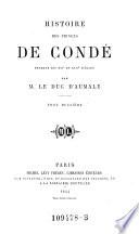 Histoire des princes de Conde