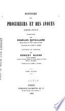 Histoire des procureurs et des avoués, 1483-1816