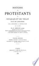 Histoire des protestants du Vivarais et du Velay