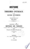 Histoire des thermes d'Uriage et de leurs environs