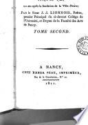 Histoire des villes vieille et neuve de Nancy
