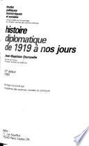 Histoire diplomatique de 1919 à nos jours