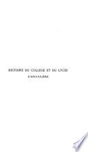 Histoire du Collège et du Lycée d'Angoulême (1516-1895)