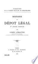 Histoire du dépôt légal