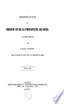 Histoire du diocèse et de la principauté de Liége (1724-1852).