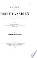Histoire du droit canadien