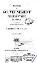 Histoire du gouvernement parlementaire en France