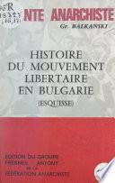 Histoire du mouvement libertaire en Bulgarie