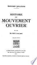 Histoire du mouvement ouvrier