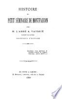 Histoire du Petit Séminaire de Montfaucon