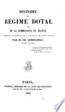 Histoire du régime dotal et de la communauté en France