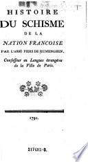 Histoire du schisme de la nation francoise