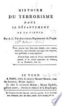 Histoire du terrorisme dans le département de la Vienne. Par A. C. Thibaudeau,...