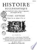 Histoire ecclésiastique de Claude Fleury