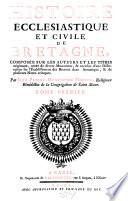 Histoire ecclesiastique et civile de Bretagne