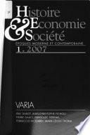 Histoire, économie et société