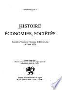 Histoire, économies, sociétés