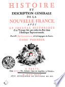 Histoire et description generale de la Nouvelle France
