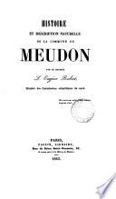 Histoire et description naturelle de la commune de Meudon