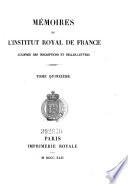 Histoire et memoires de l'Institut royale de France