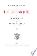Histoire et théorie de la musique de l'antiquité