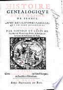 Histoire genealogique de la maison de France