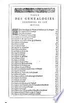 Histoire généalogique de plusieurs maisons illustres de Bretagne, enrichie des armes et blasons d'icelles de diverses fondations d'abbayes et de prieures, et d'une infinité de recherches ignorées jusques à ce temps et grandement utiles pour la cognaissance de l'histoire, avec l'histoire chronologique des évesques de tous les diocèses de Bretagne