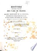 Histoire généalogique et héraldique des pairs de France