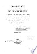 Histoire généalogique et héraldique des pairs de France