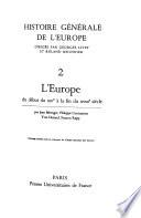 Histoire générale de l'Europe