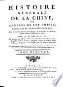 Histoire générale de la Chine, ou annales de cet empire