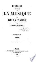 Histoire générale de la Musique et de la Danse