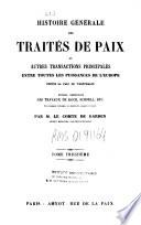 Histoire générale des traités de paix et autres transactions principales entre toutes les puissances de l'Europe depuis la paix de Westphalie