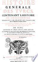 Histoire generale des Tvrcs [i.e., Turcs]