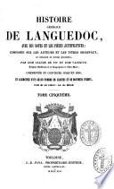 Histoire générale du Languedoc avec des notes et les pièces justificatives