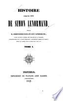 Histoire jusqu'en 1838 de Simon Lenormand, fils de Simon-Emmanuel-Julien Lenormand
