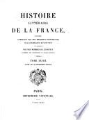 Histoire literaire de la France