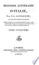 Histoire littéraire d'Italie